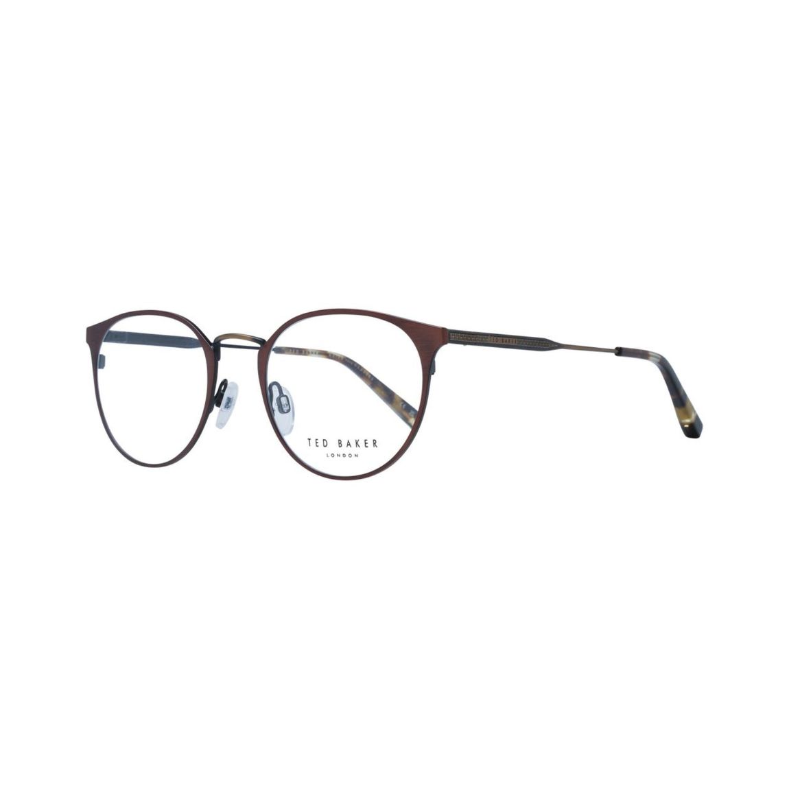 Round Metal Eyeglasses 137 - Brown Frames For main product photo