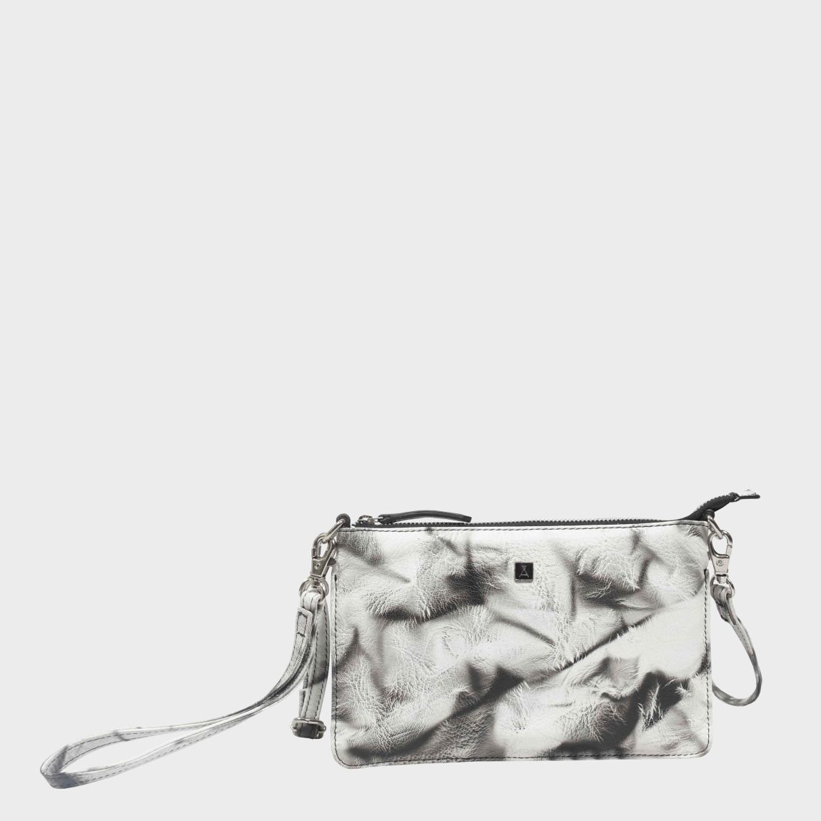 'TODD' Tie Dye Real Leather Crossbody Wristlet Bag main product photo