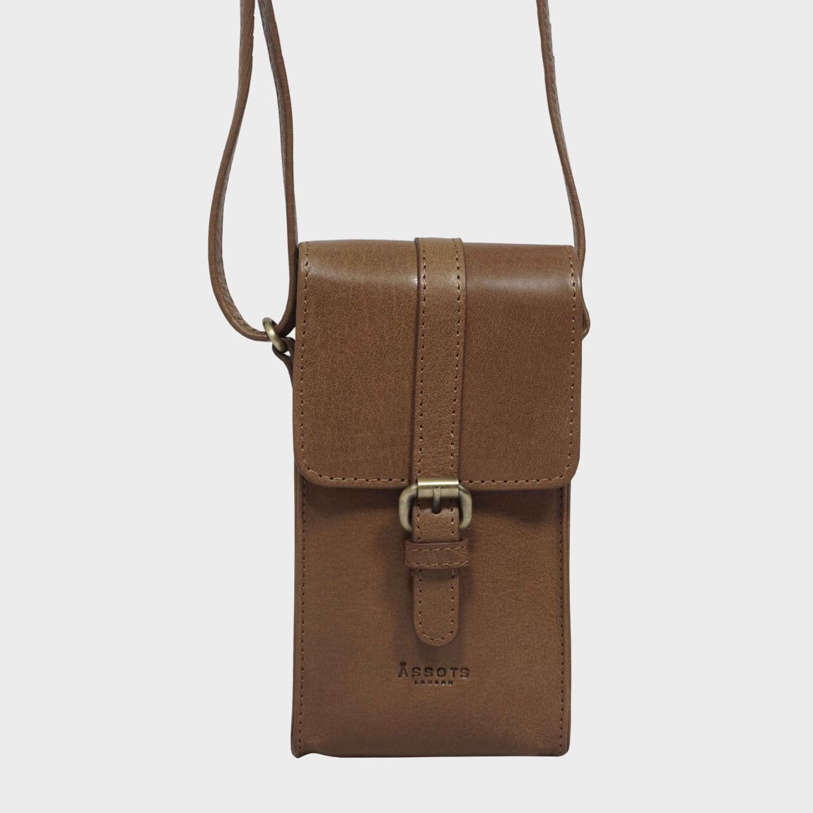 'PETRA' Polished VT Real Leather Mobile Phone Crossbody Bag main product photo