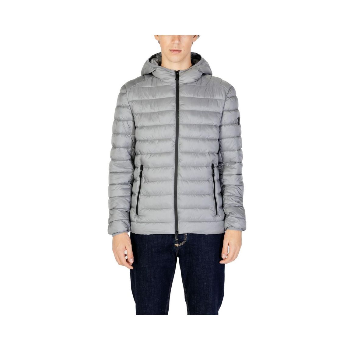 Hooded Padded Jacket Lightweight Style - Gray main product photo