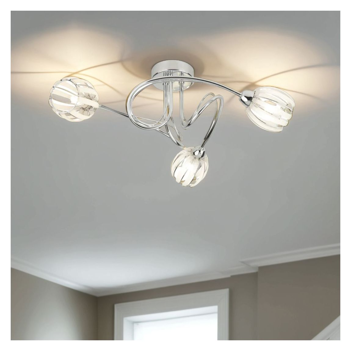 Isha 3 Light Semi Flush Ceiling Light main product photo