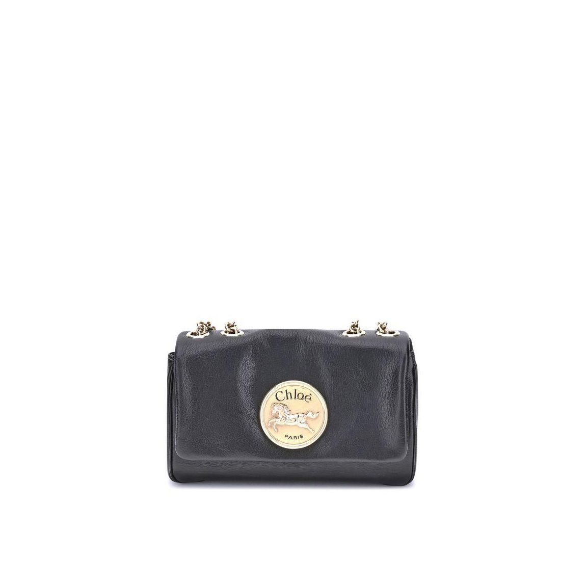Crossbody Bag Horse Emblem Chain Wo - Black Shoulder Bags main product photo