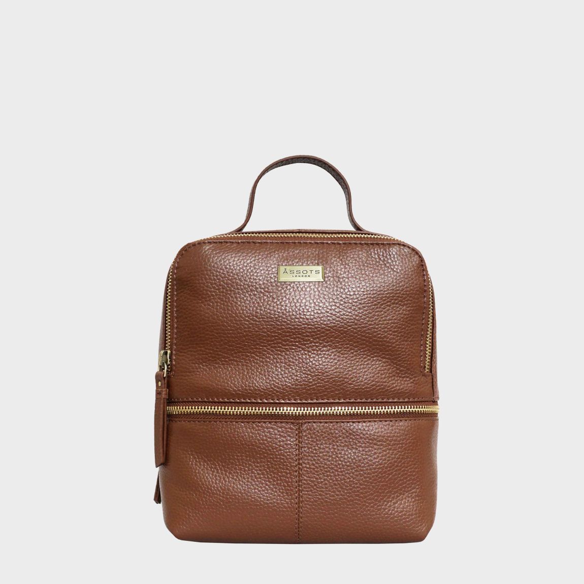 ELLA' Pebble Grain Mini Real Leather Backpack for Women main product photo