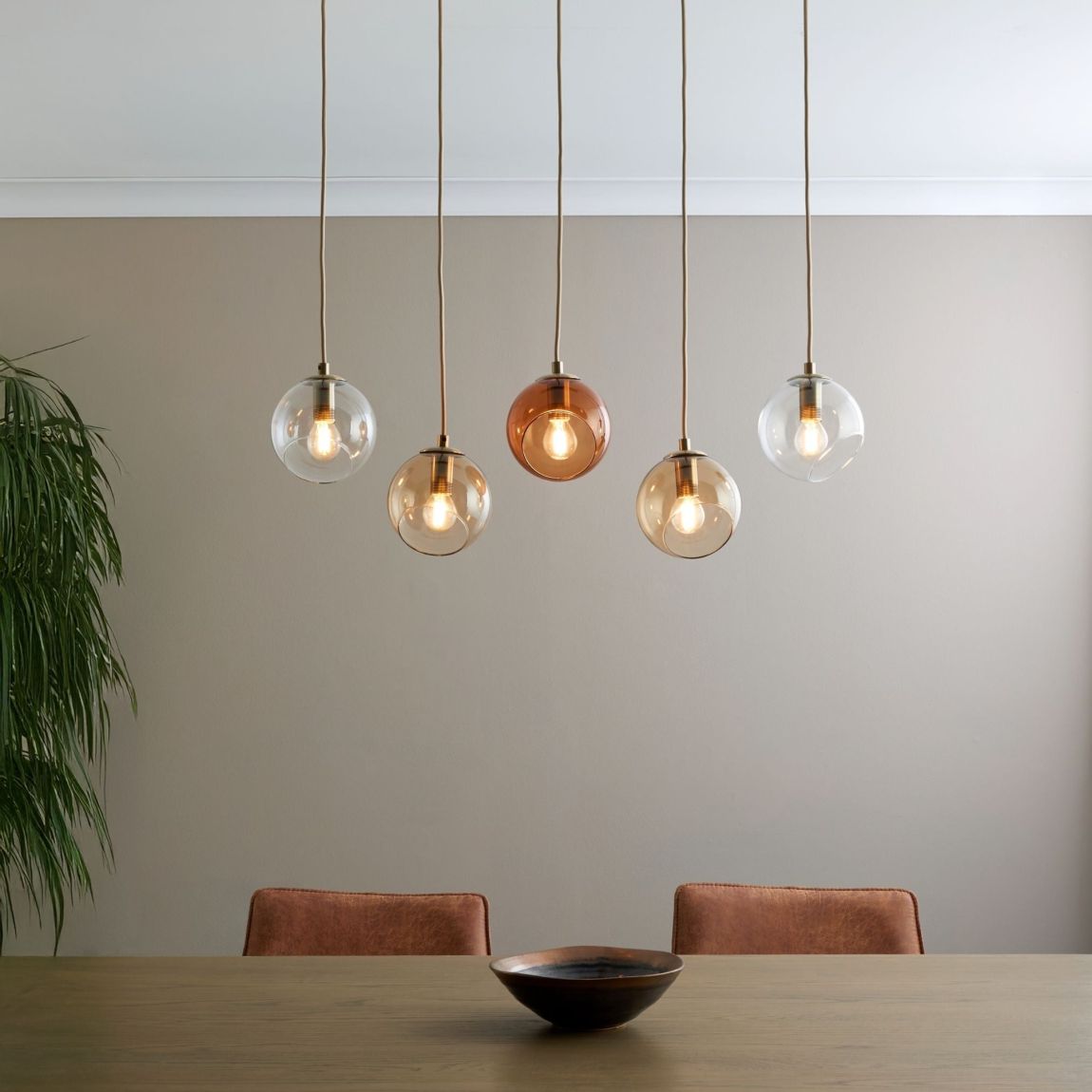Branco 5 Light Antique Brass Ceiling Pendant Bar main product photo