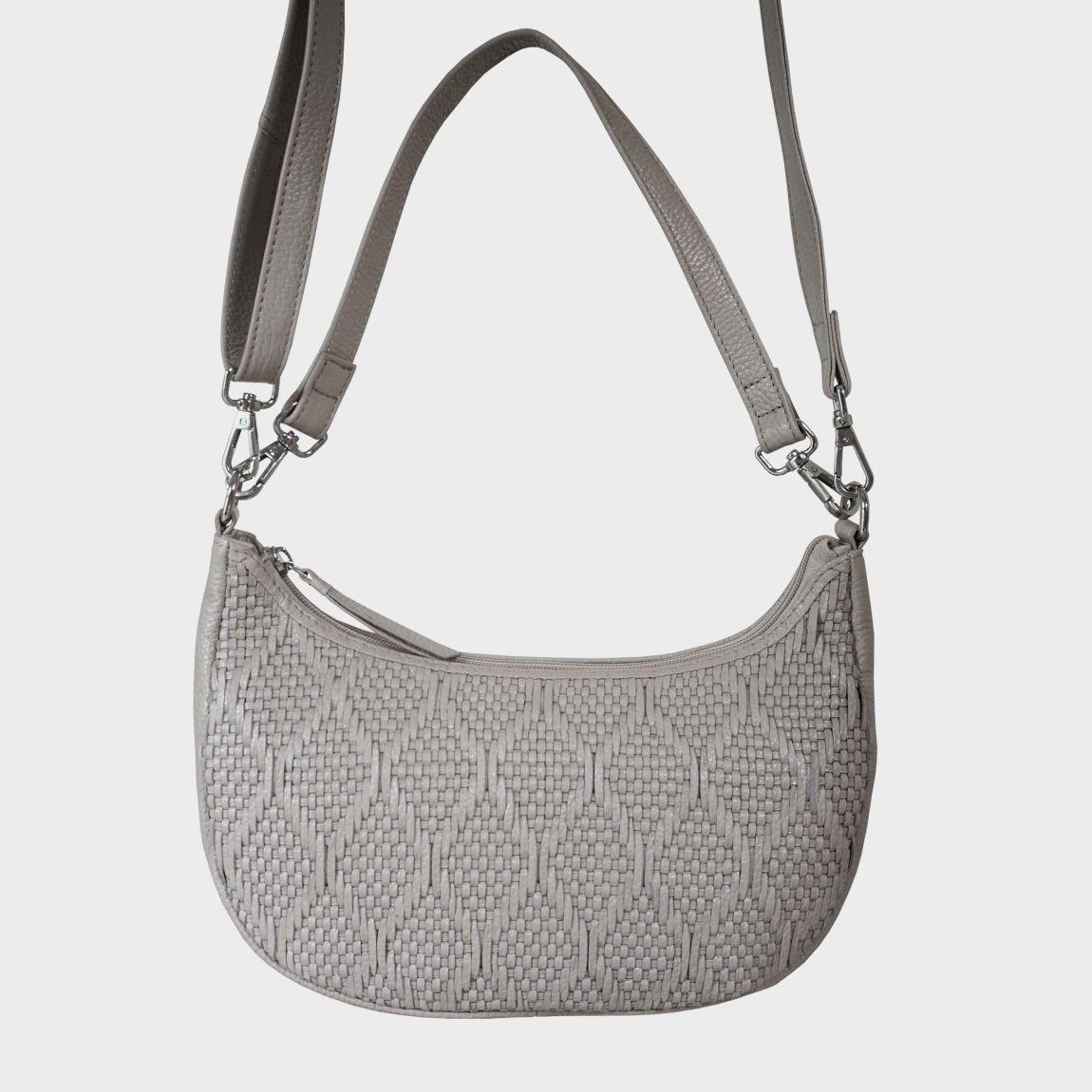 'Wonder Weave' Real Leather Woven Designer Shoulder Crossbody Bag main product photo