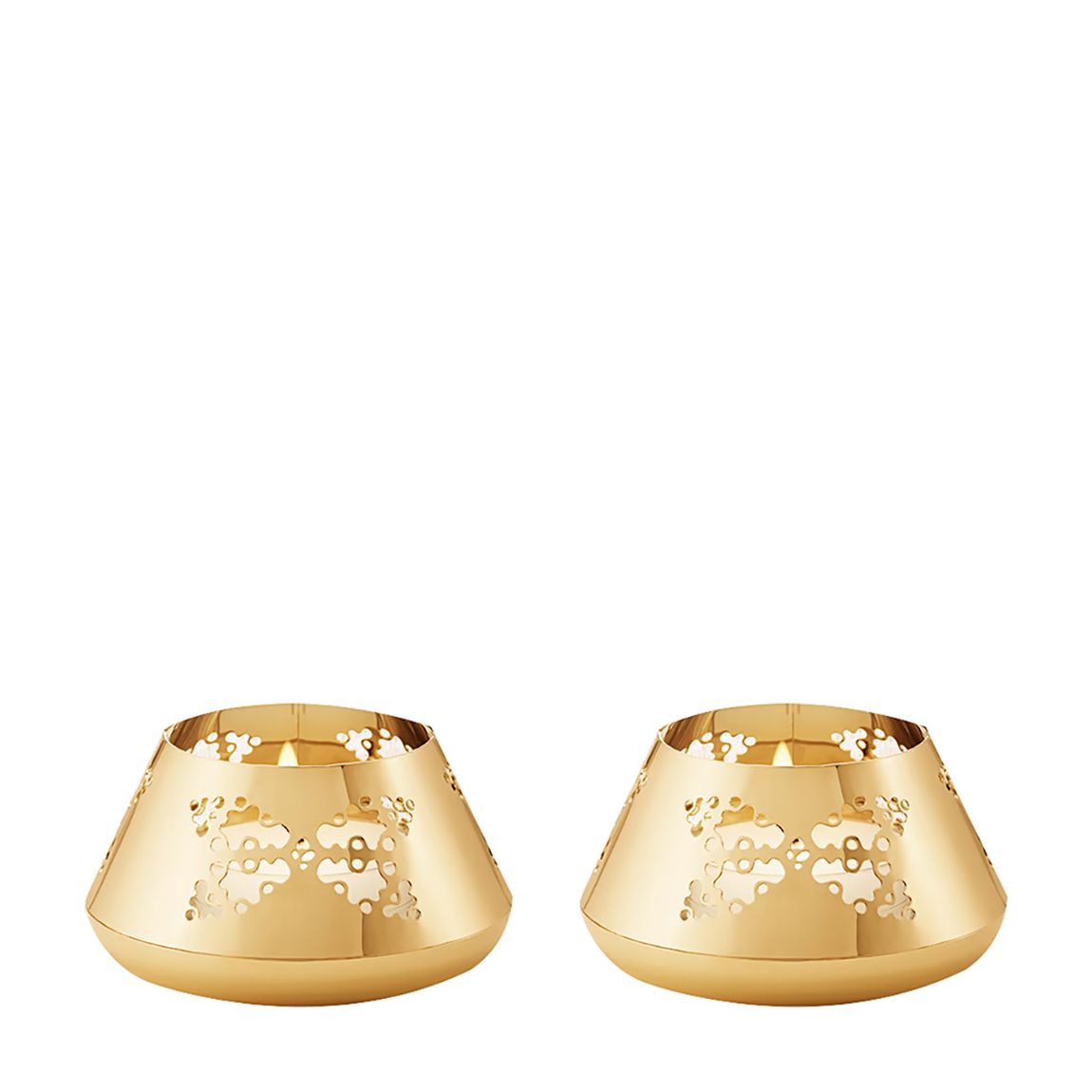 Tealight Set of 2 18KT Gold Plated main product photo