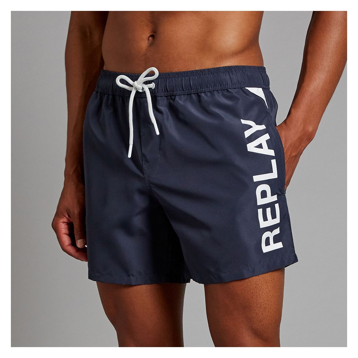 Navy Logo Swim Shorts main product photo