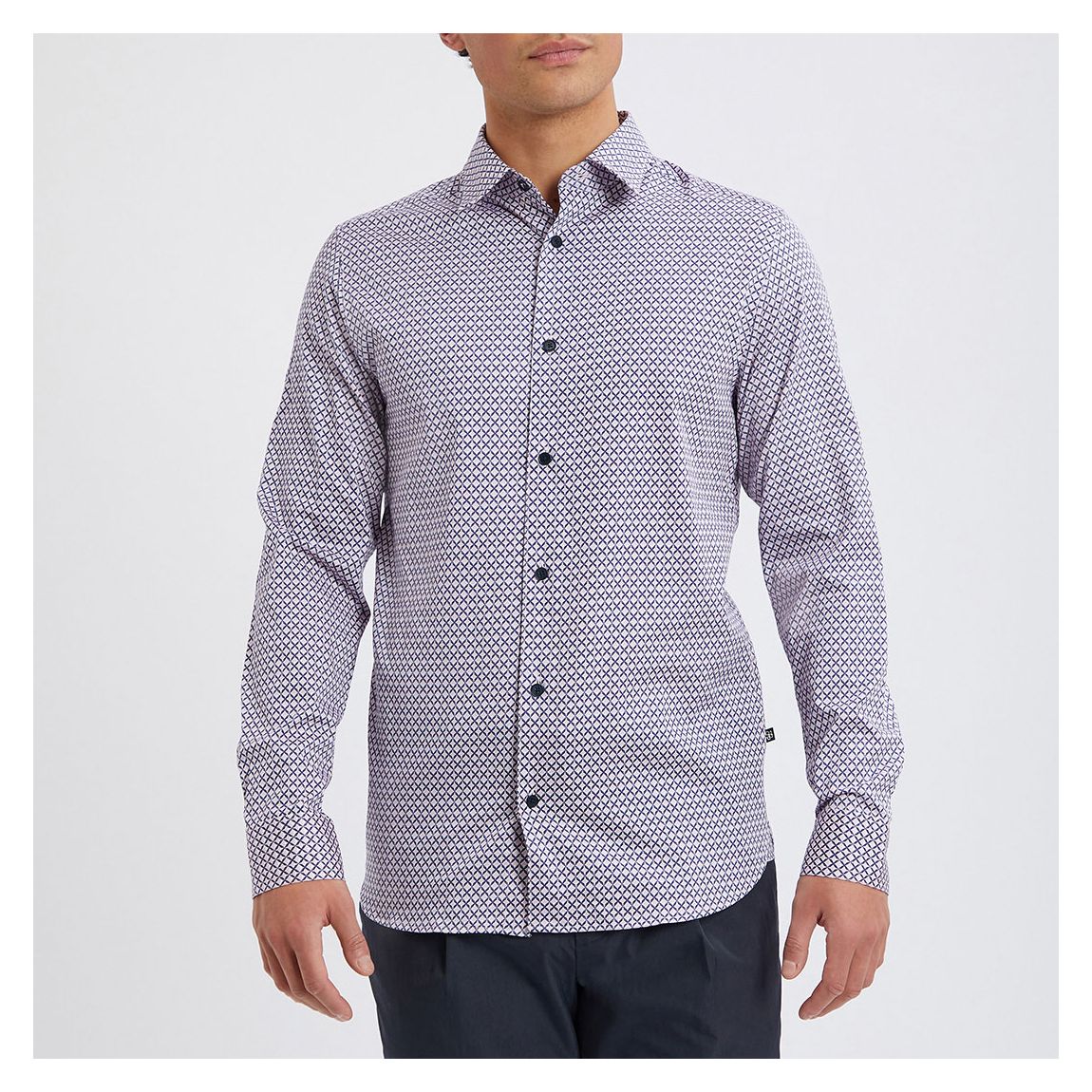 Pink Strine Geo Print Cotton Blend Shirt main product photo