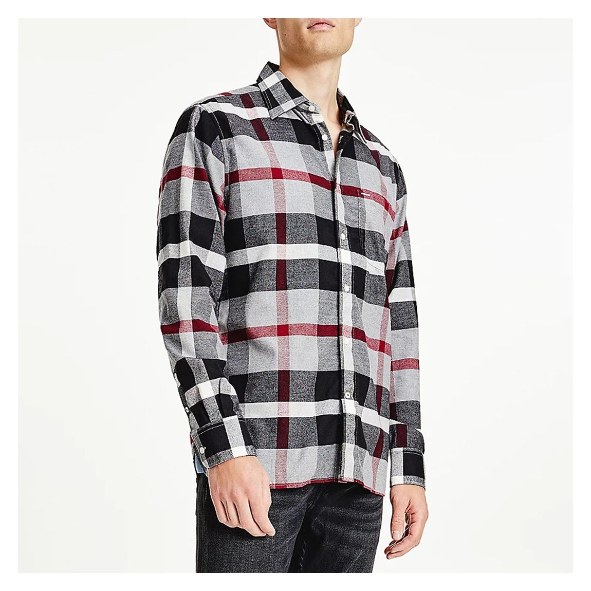 Grey Checked Cotton Shirt main product photo