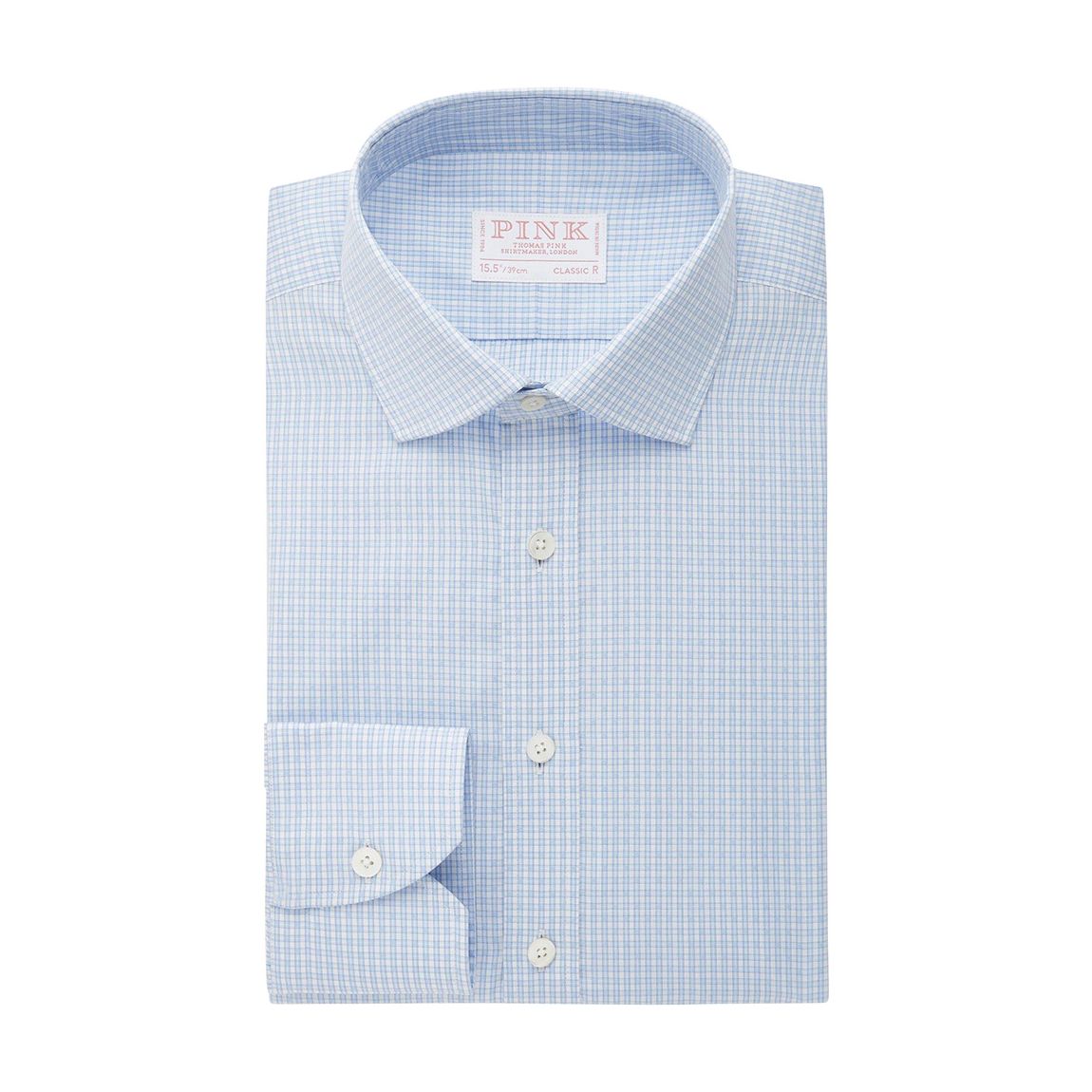Blue Check Classic Fit Dobby Cotton Shirt main product photo