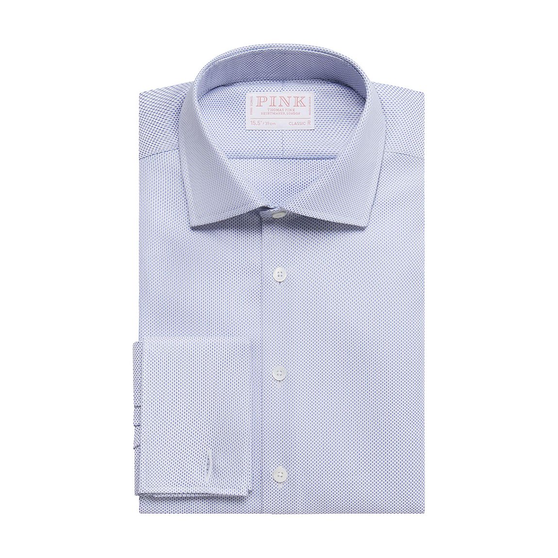 Blue Jacquard Classic Fit Cotton Shirt main product photo