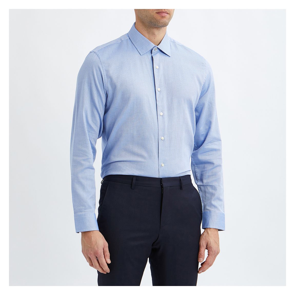 Blue Core Textured Formal Shirt main product photo