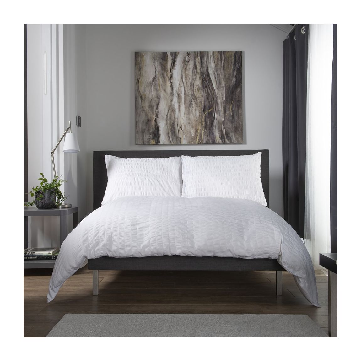 Stamford Double Duvet Cover Set, White main product photo
