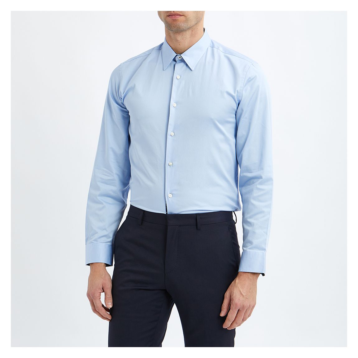 Sky Blue Sateen Formal Shirt main product photo