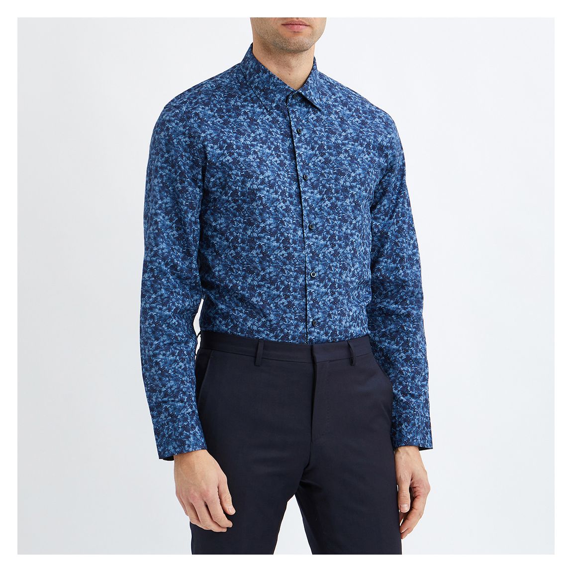 Blue Blush Floral Print Shirt main product photo