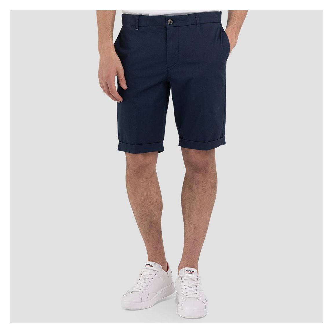 Navy Slim Fit Chino Shorts main product photo