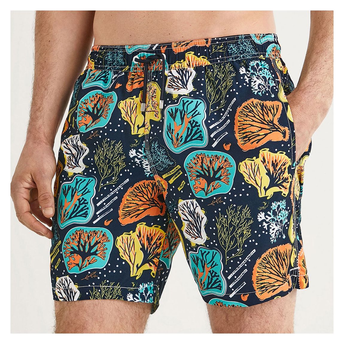 Blue Seaweed Print Shorts main product photo