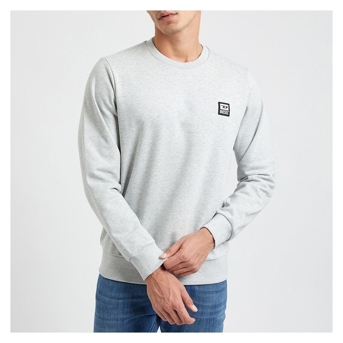 Grey Melange S-Girk Cotton Blend Sweatshirt main product photo