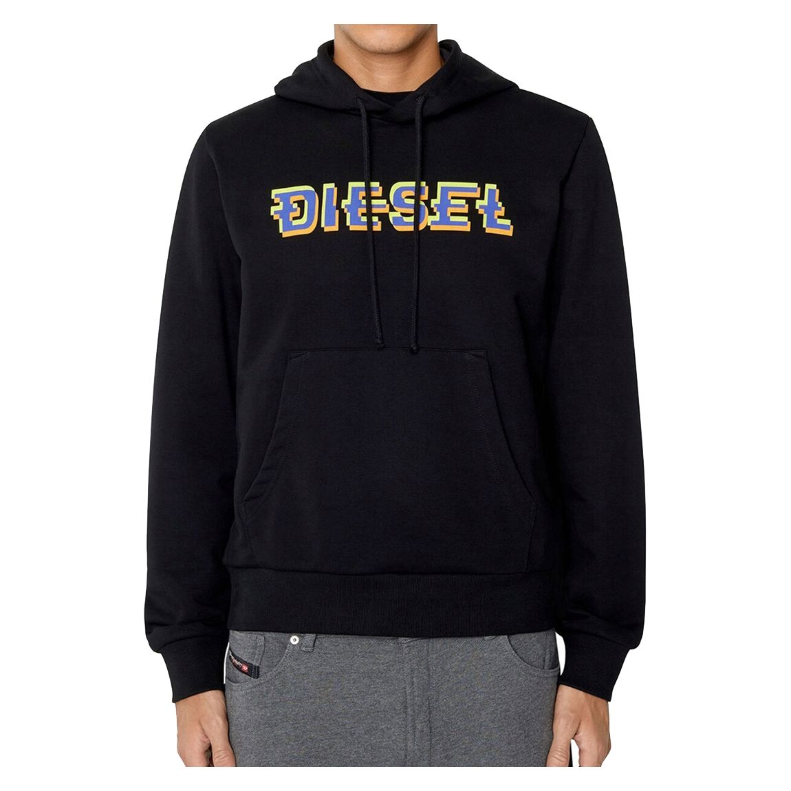 Black Ginn Chest Logo Cotton Hoodie main product photo
