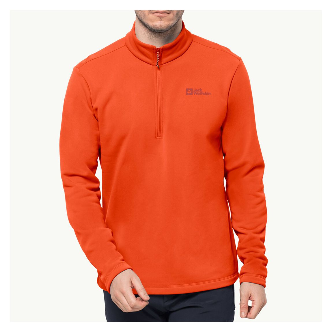 Orange Baiselberg 1/4 Zip Fleece main product photo