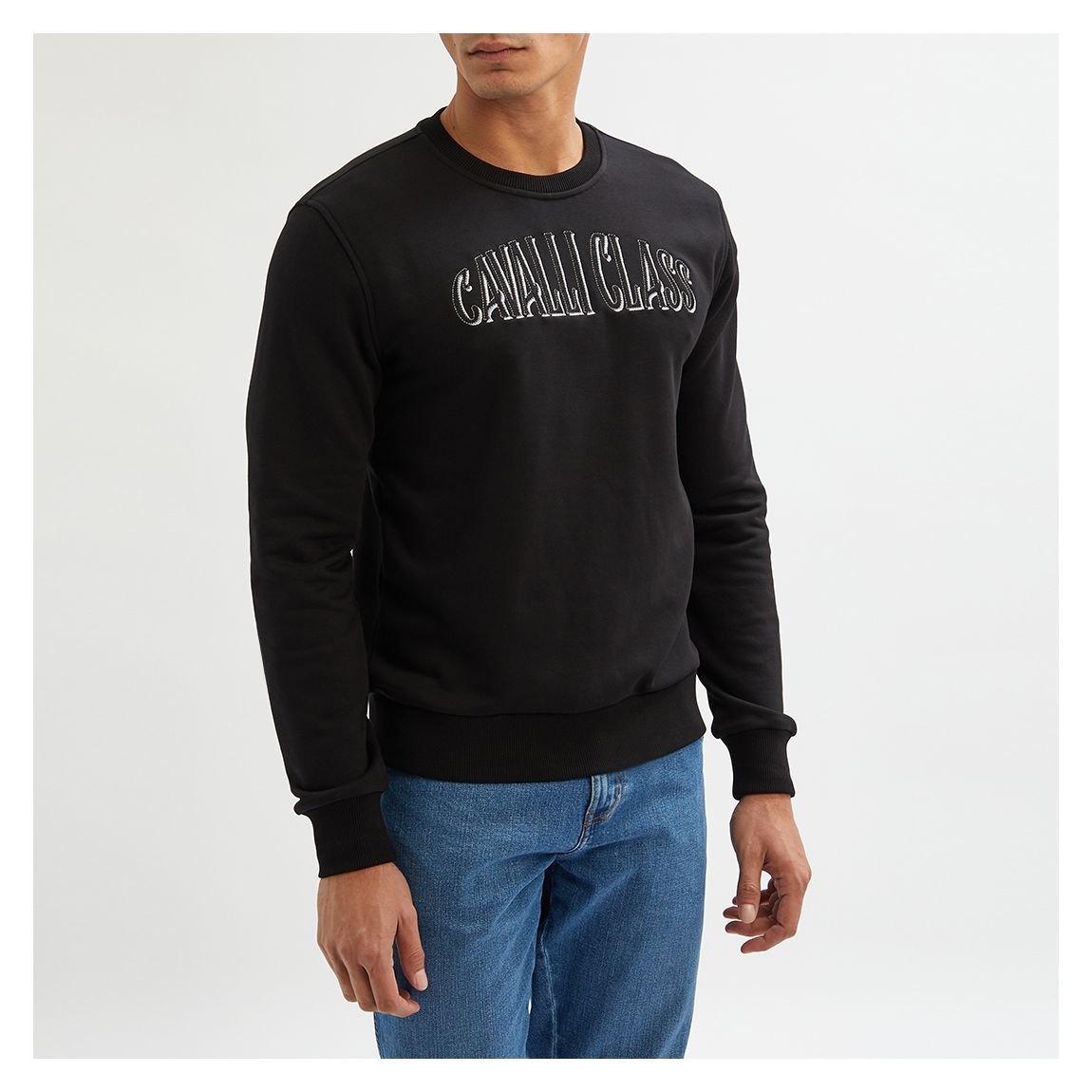 Black Logo Cotton Blend Sweatshirt main product photo