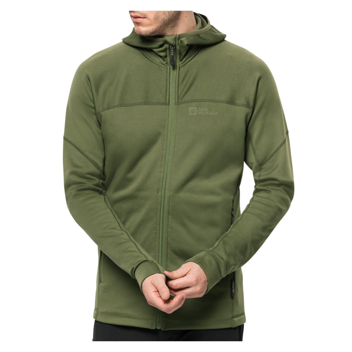 Green Hirschberg Hooded Fz Fleece Jacket main product photo