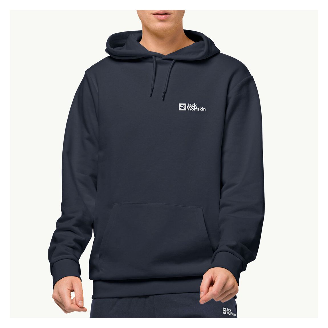 Navy Essential Cotton Hoodie main product photo