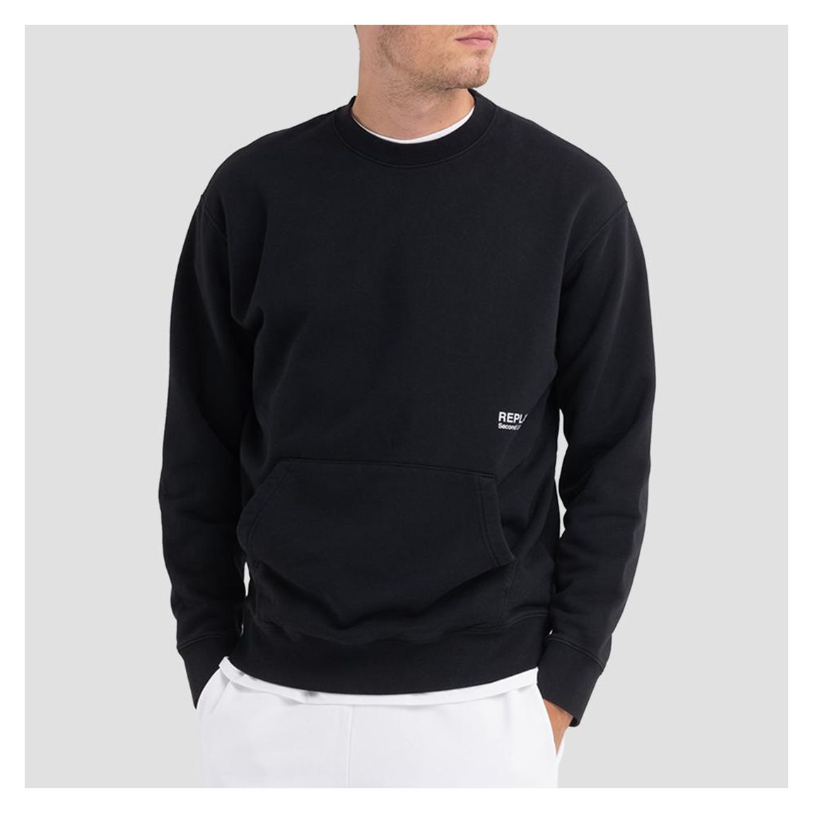 Black Second Life Cotton Sweatshirt main product photo