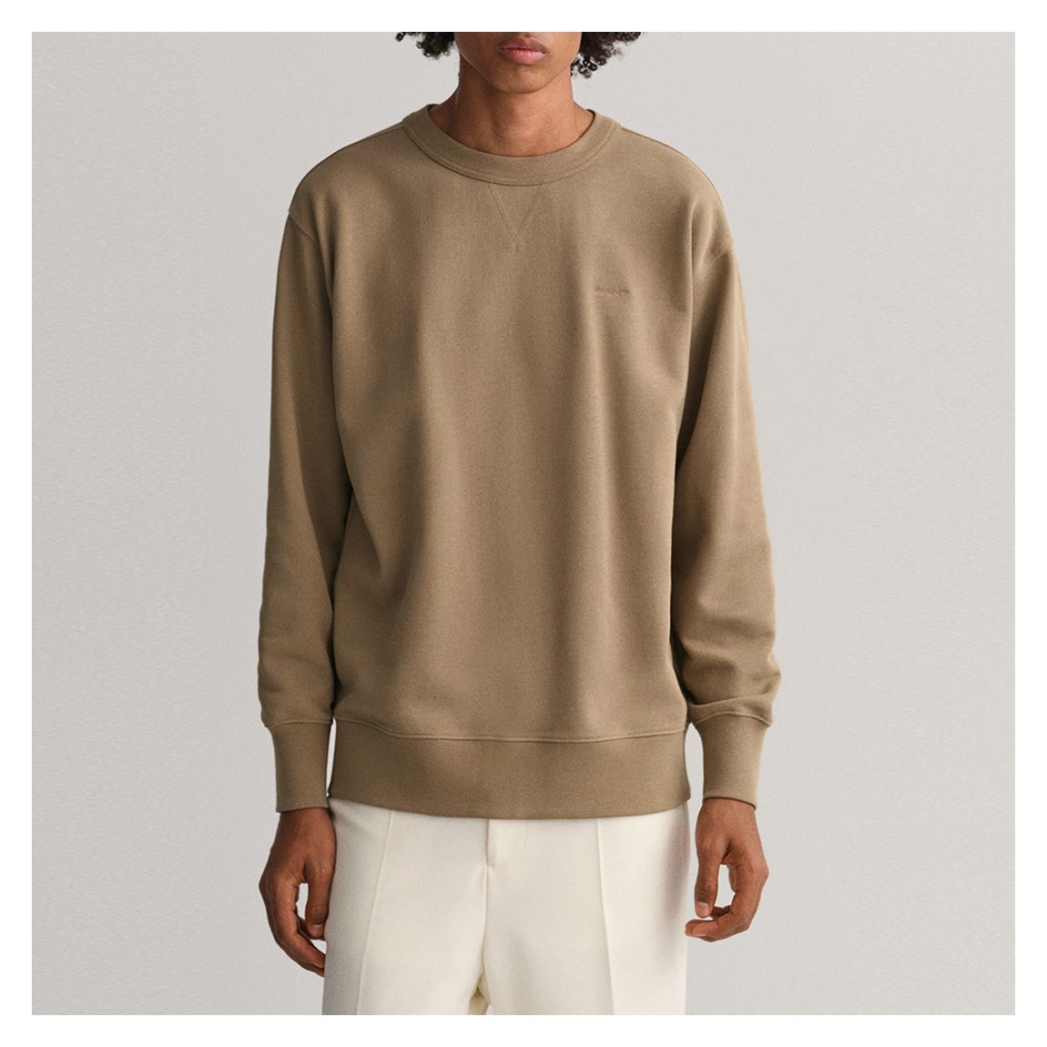 Taupe Icon Cotton Sweatshirt main product photo
