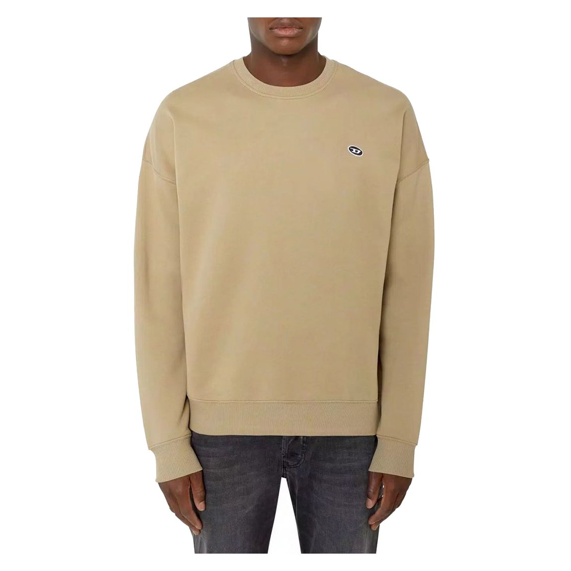 Light Tan Rob Crew Neck Cotton Sweatshirt main product photo
