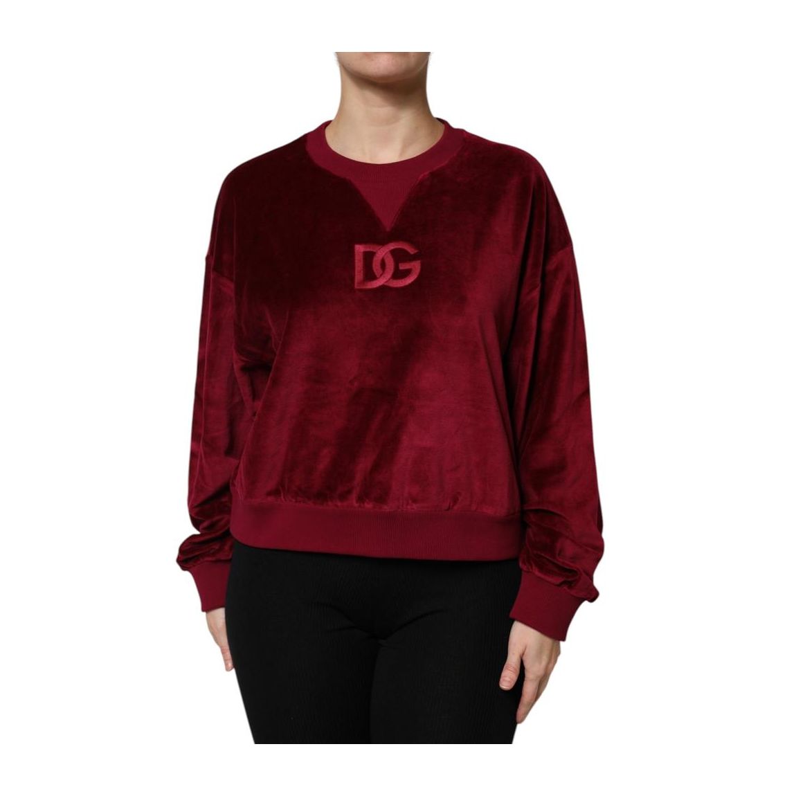 Velvet Sweatshirt Embroidered Logo Wo Sweaters main product photo