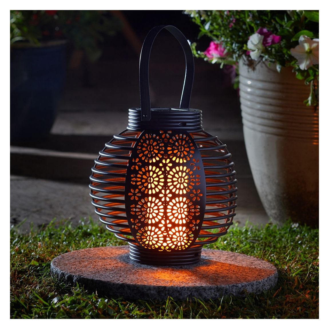 Ferrara Flaming Solar Lantern main product photo