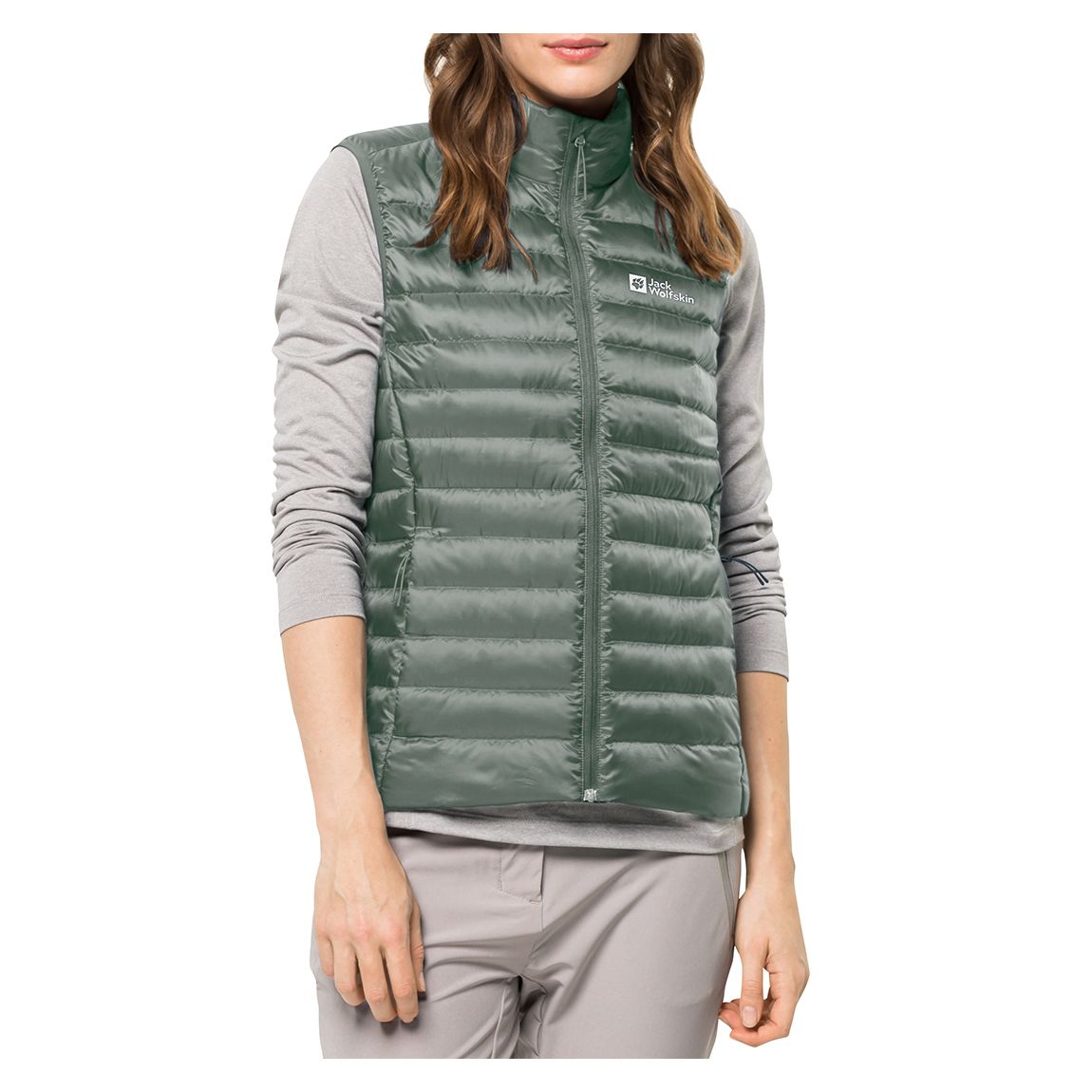 Khaki Pack & Go Down Gilet main product photo