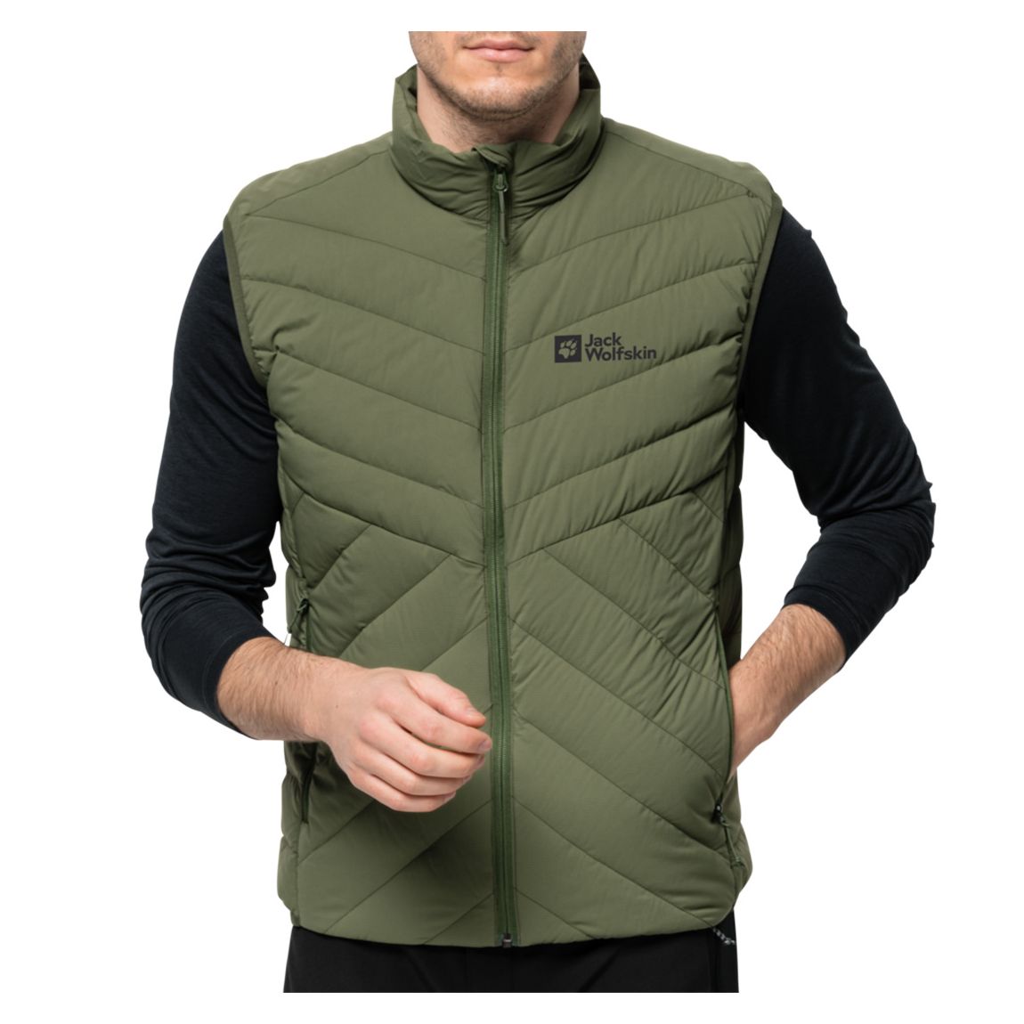 Green Athletic Down Weather Resist Gilet main product photo