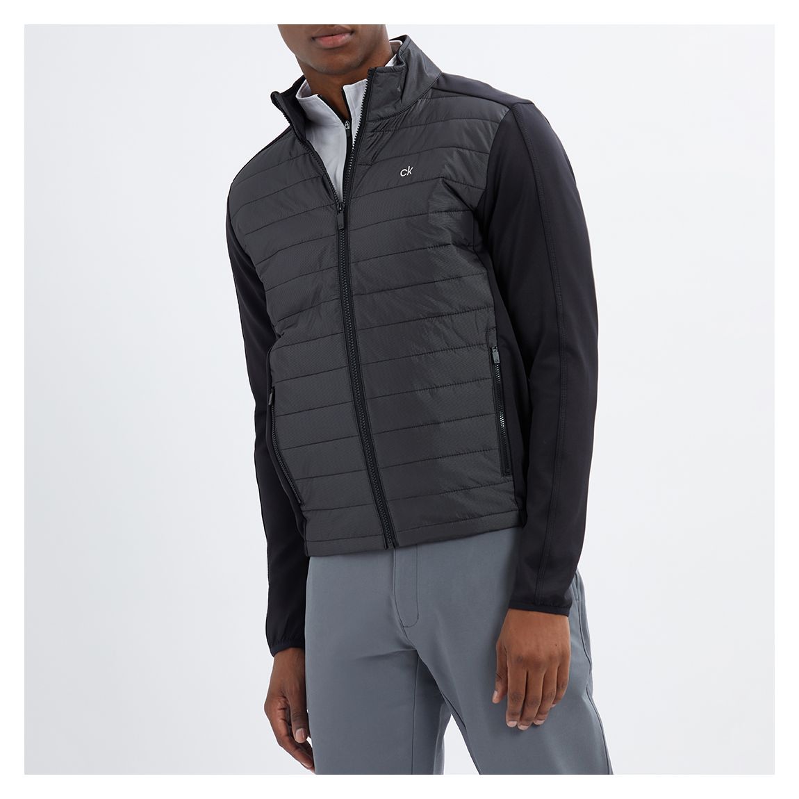 Grey Quilted Lightweight Jacket main product photo