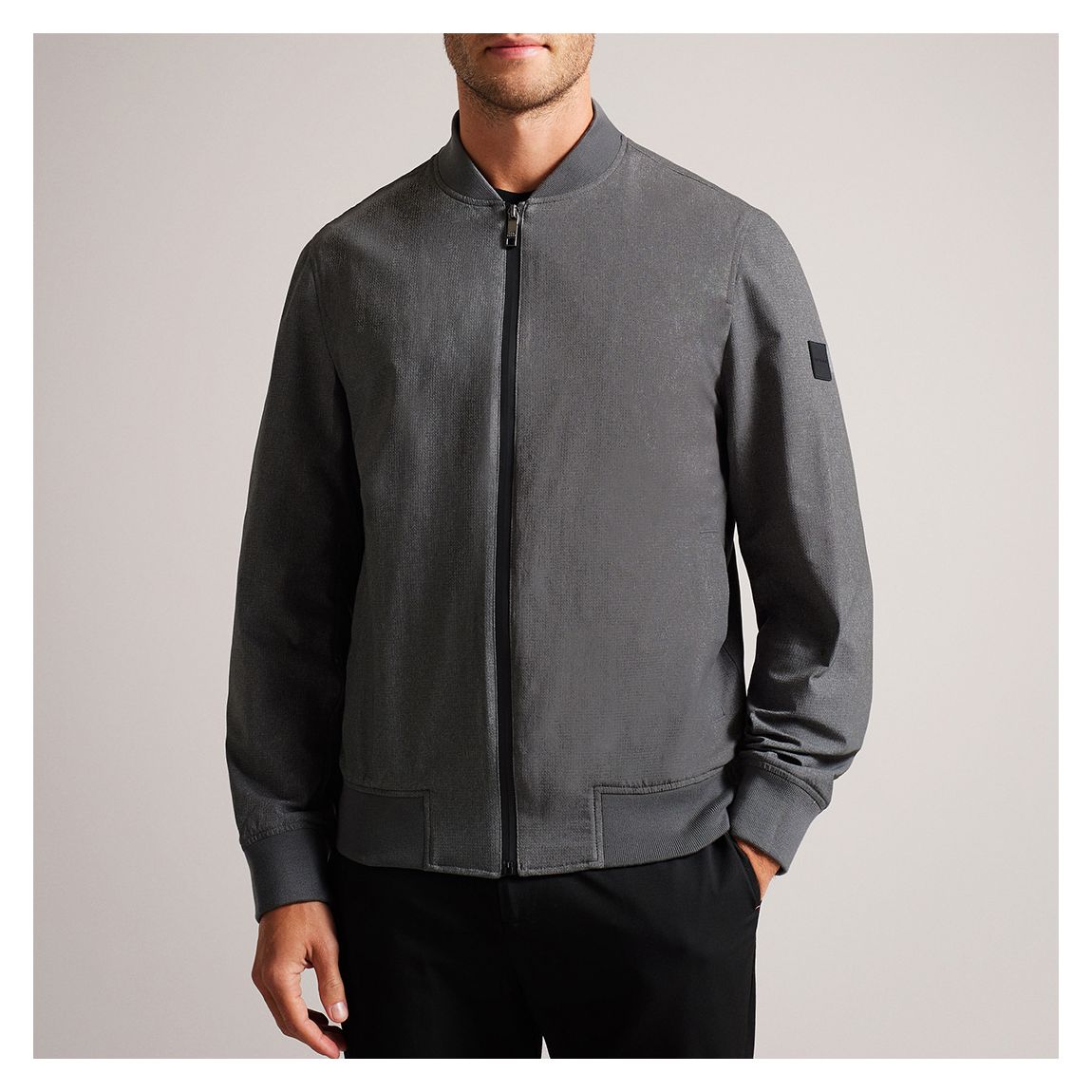 Charcoal Elmhirst Zip Through Jacket main product photo
