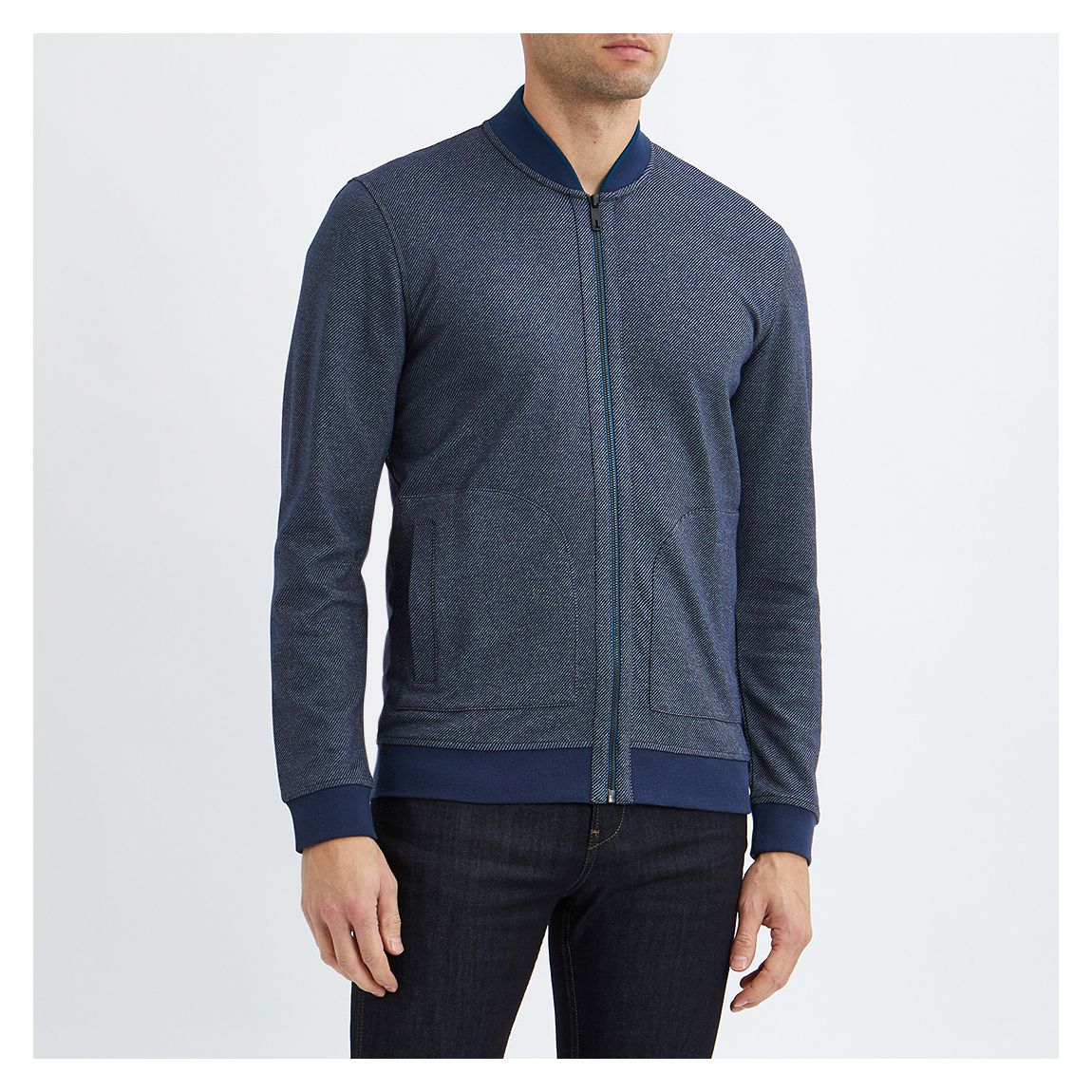 Navy Chees Full Zip Cardigan main product photo