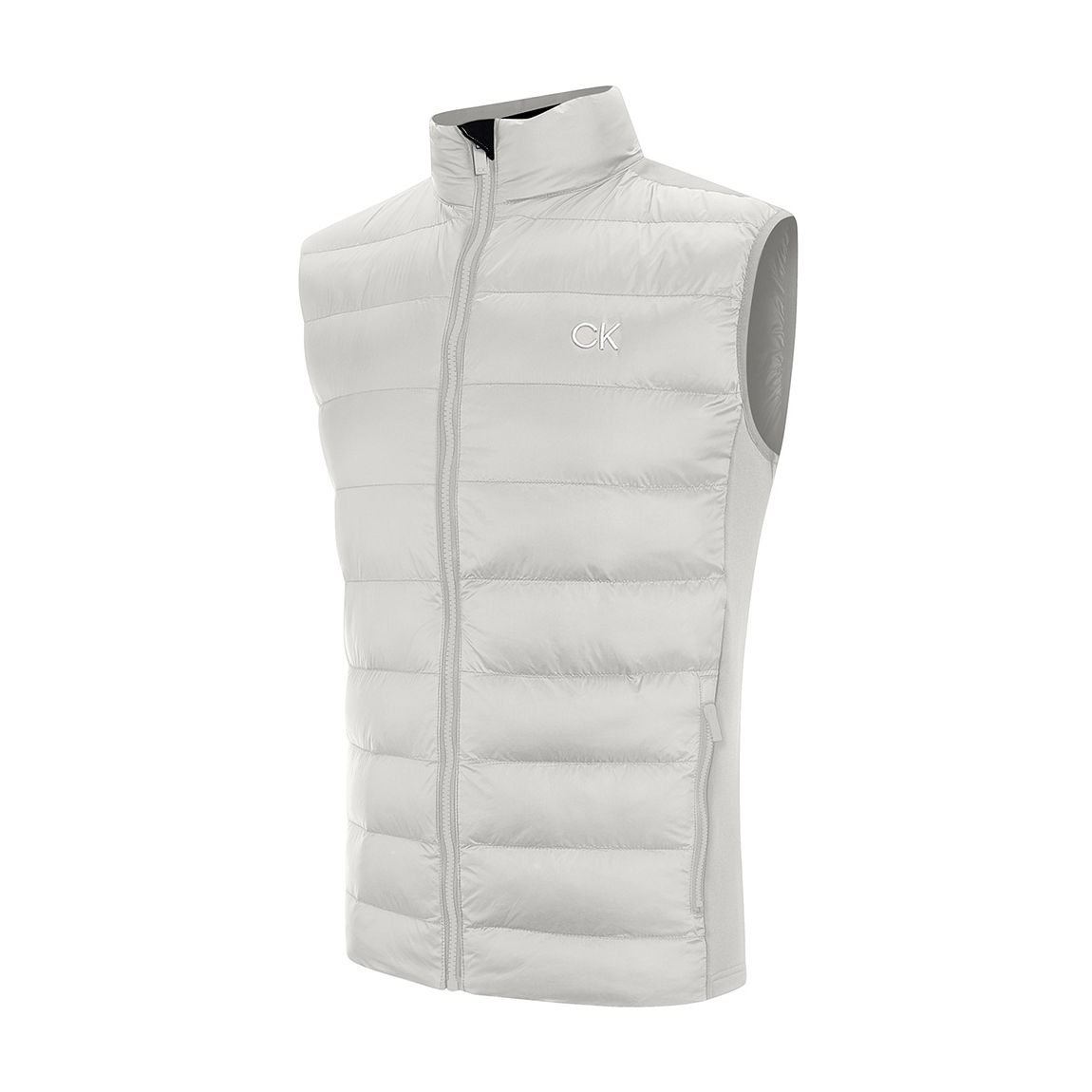 Silver Calvin Klein Quilted Hybrid Gilet main product photo