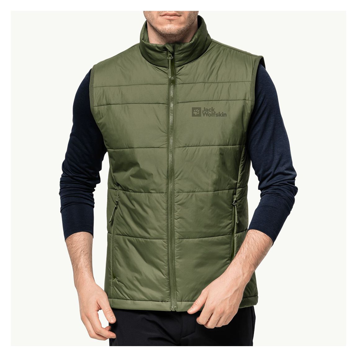 Khaki Bergland Insulated Gilet main product photo