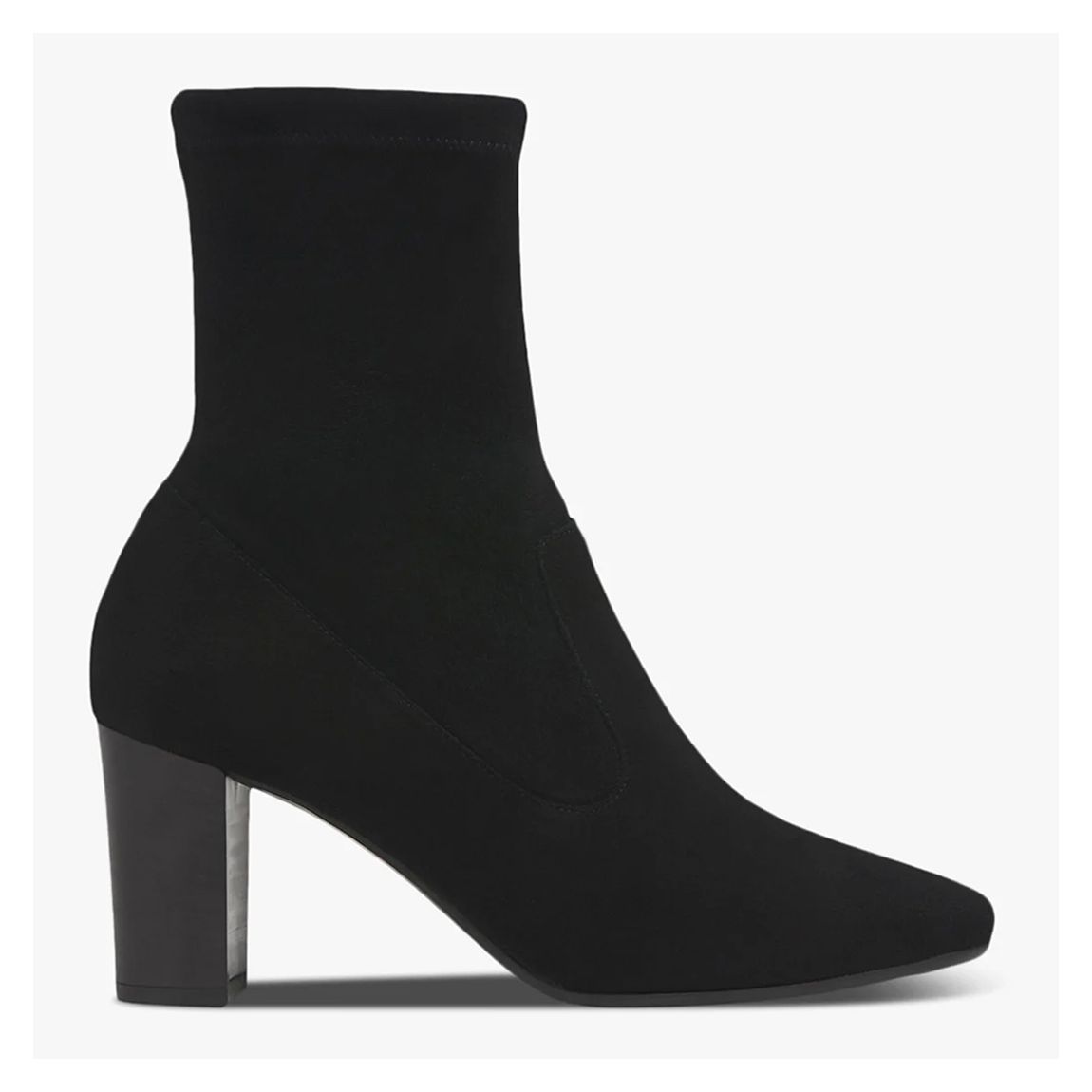Black Alice Stretch Suede Heeled Ankle Boots main product photo