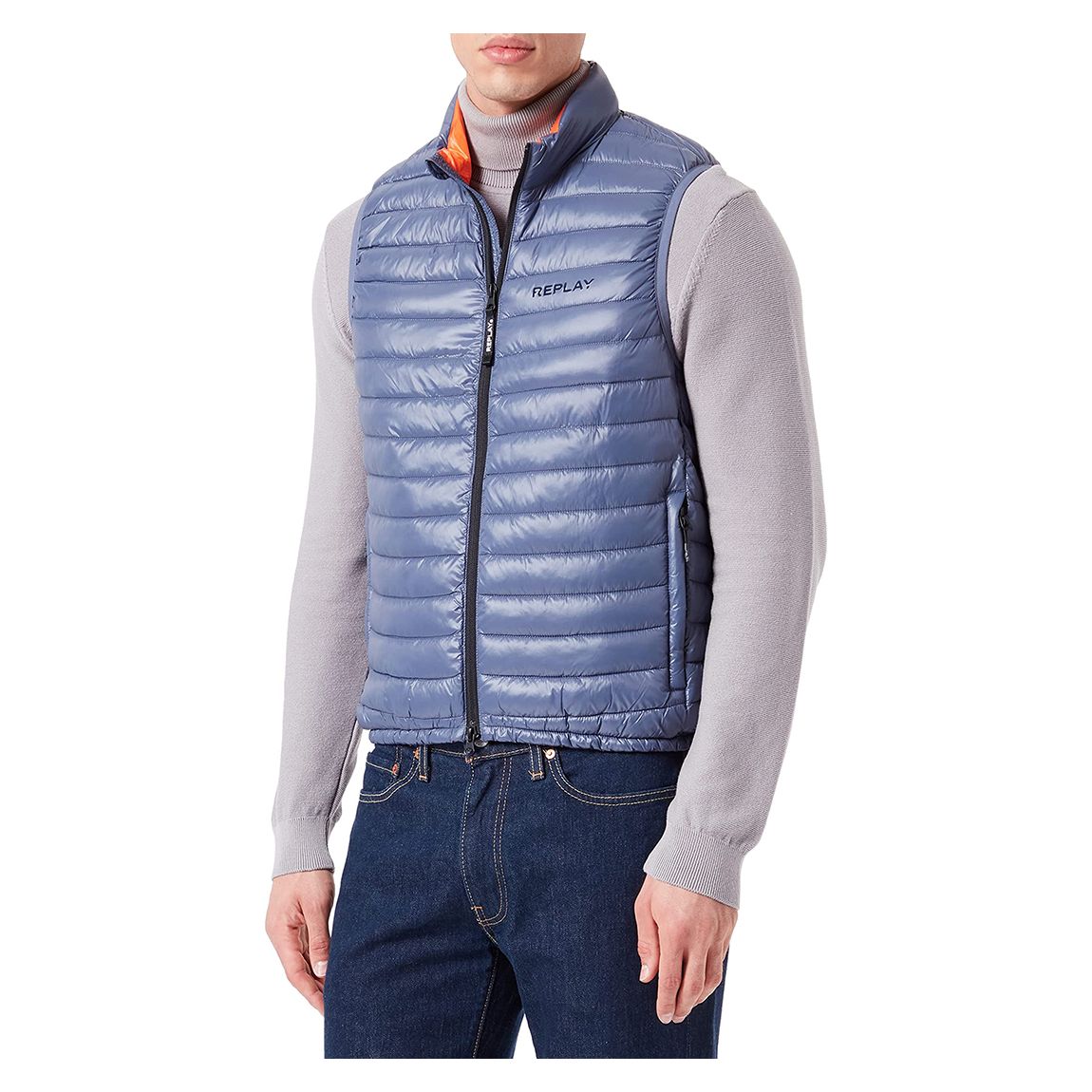 Blue Recycled Nylon Gilet main product photo
