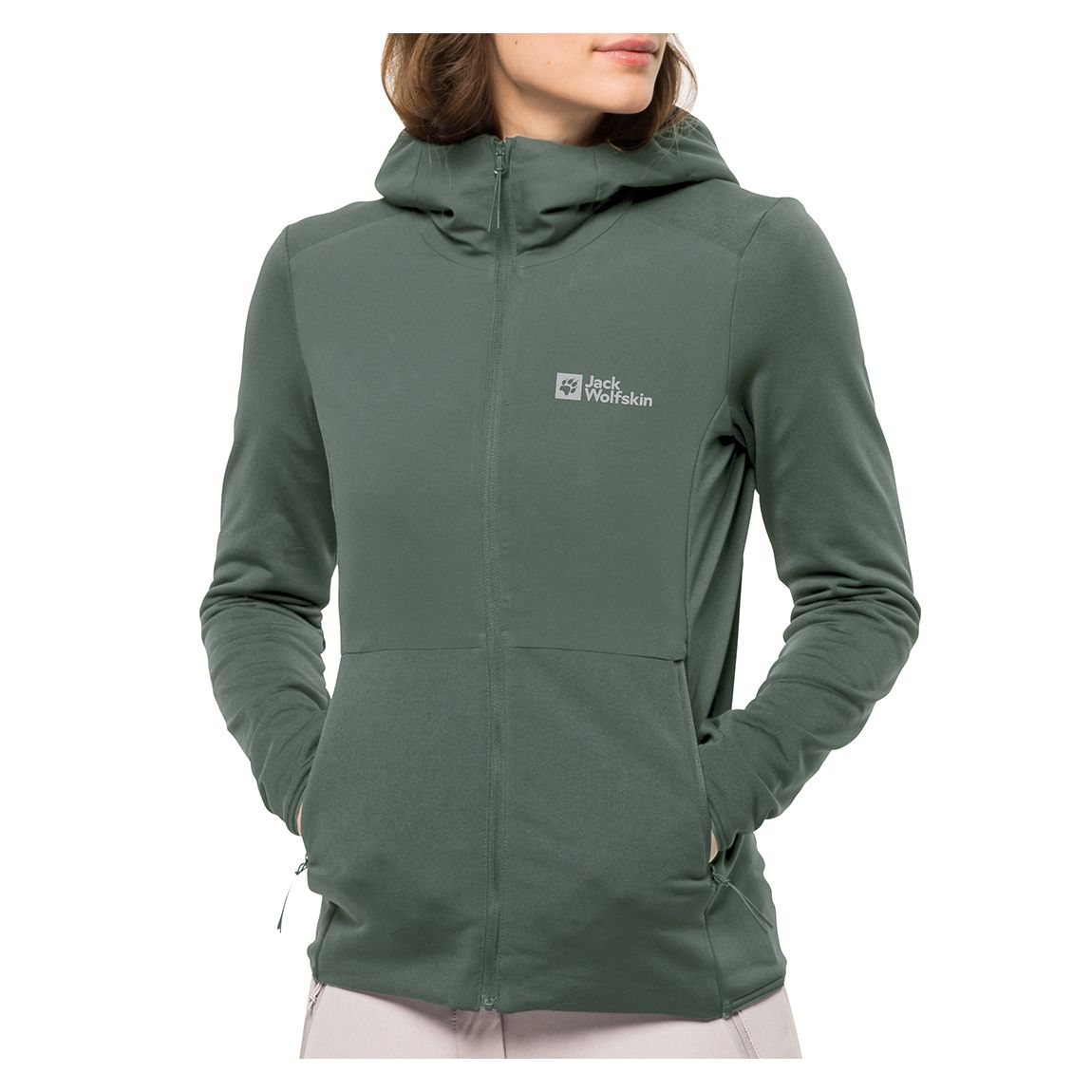 Khaki Pack & Go Hybrid Jacket main product photo