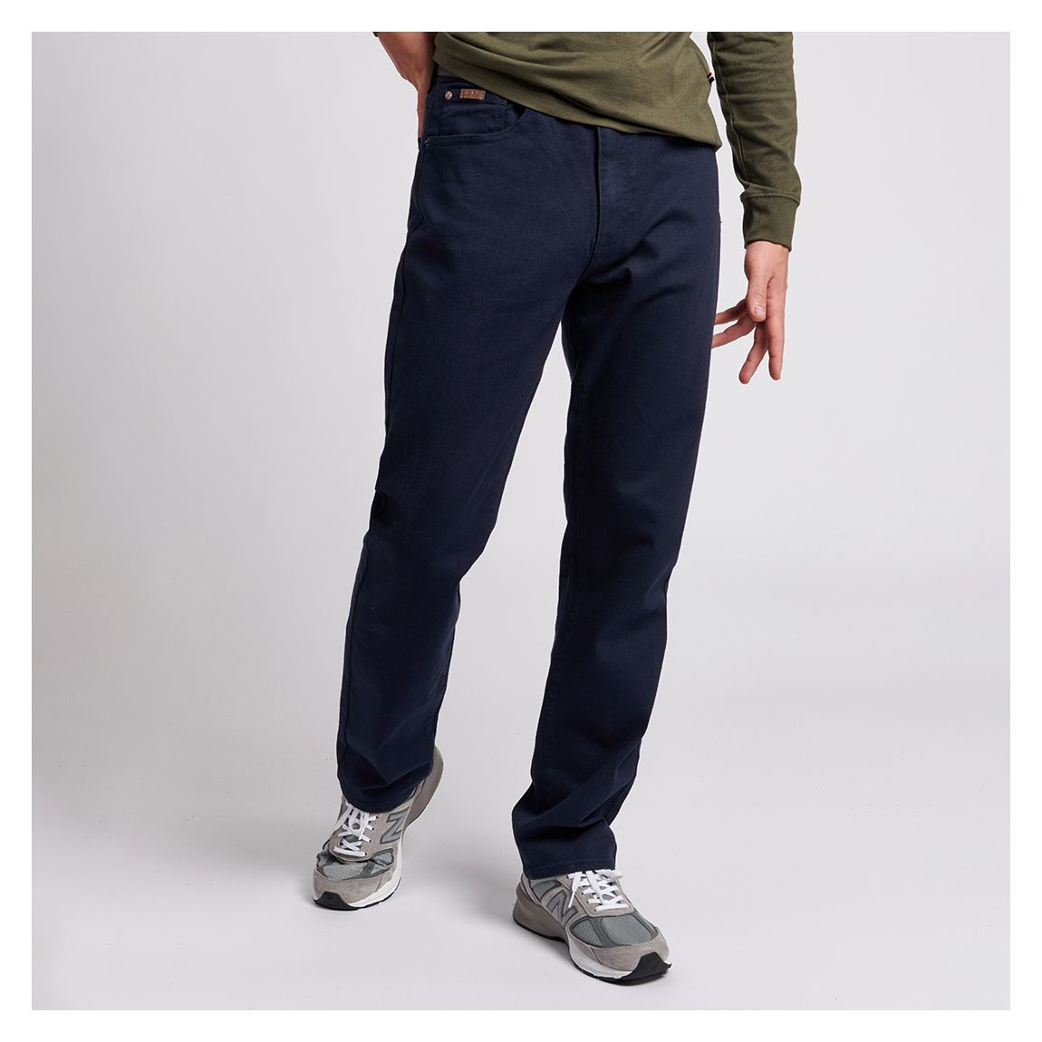Navy Twill Stretch Cotton Trousers main product photo
