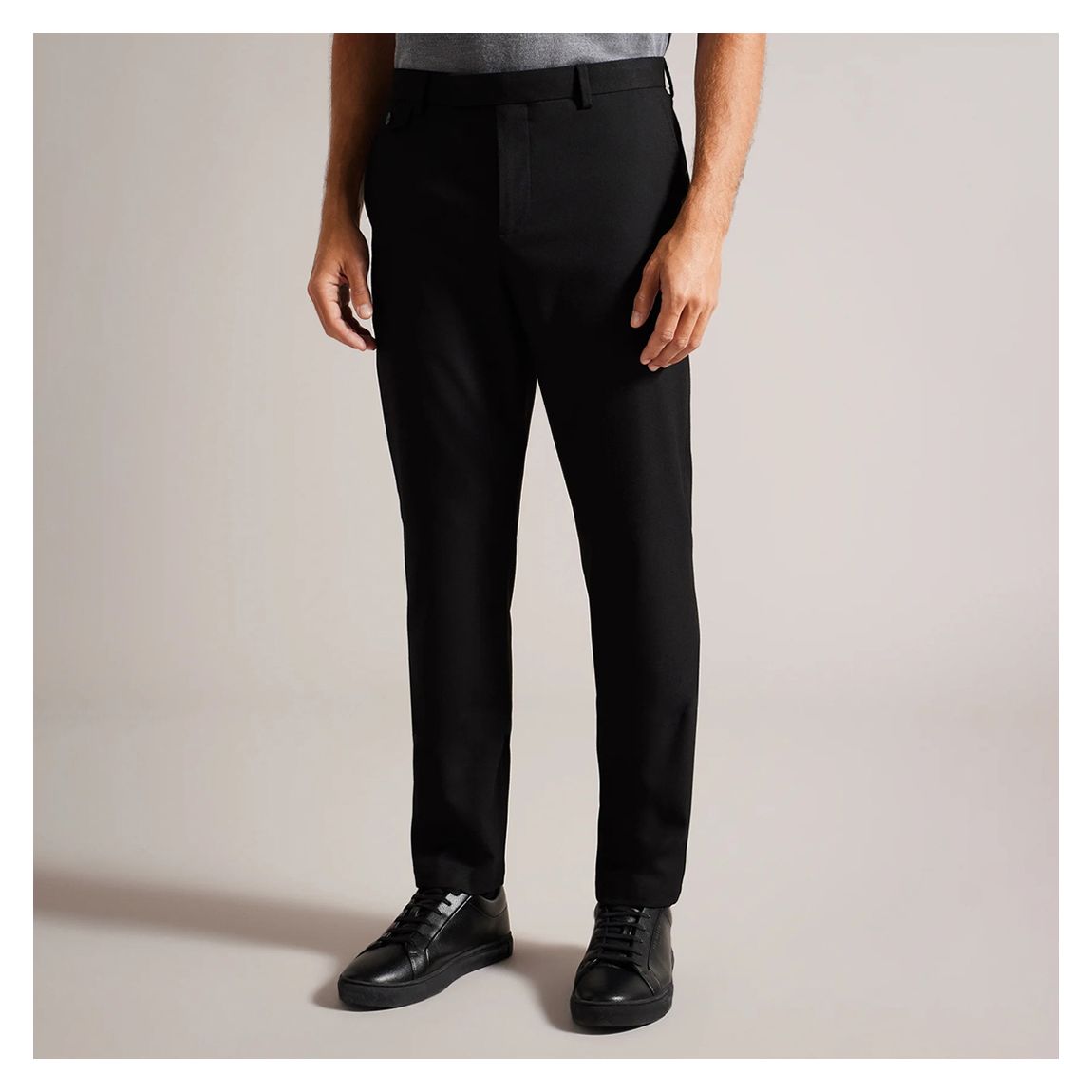 Black Irvine Slim Fit Flannel Trouser main product photo
