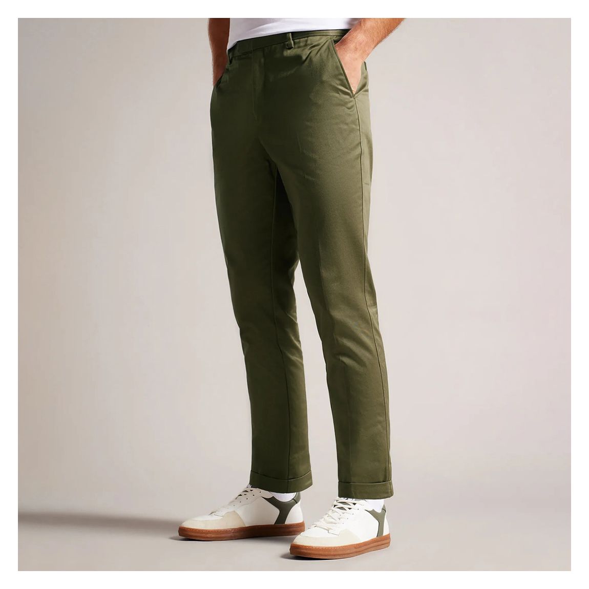 Dark Green Cotton Twill Trouser main product photo