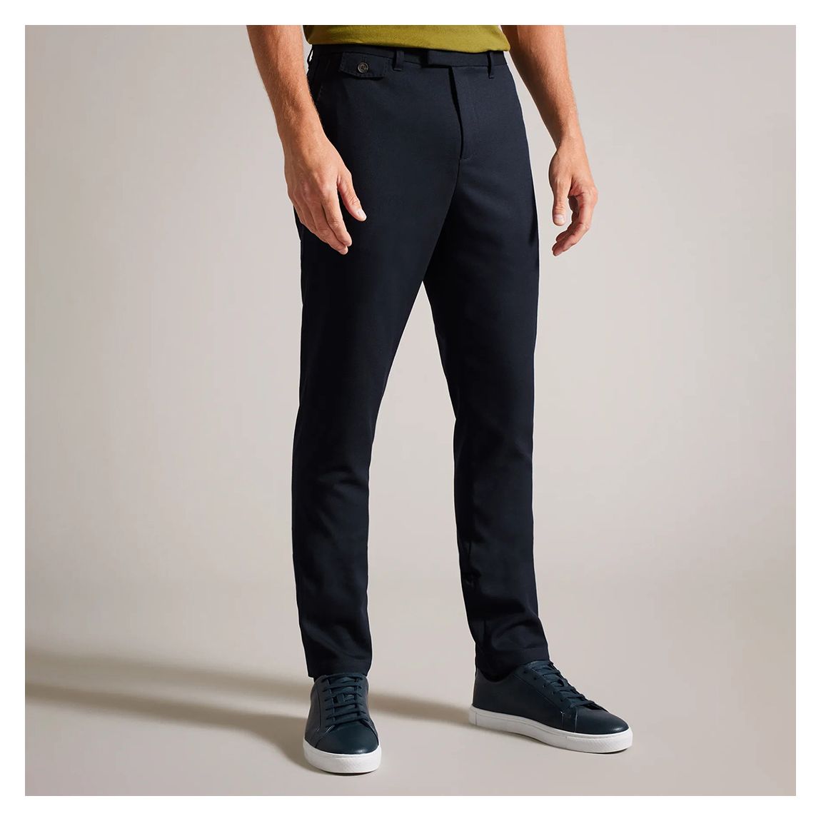 Navy Irvine Slim Fit Flannel Trouser main product photo