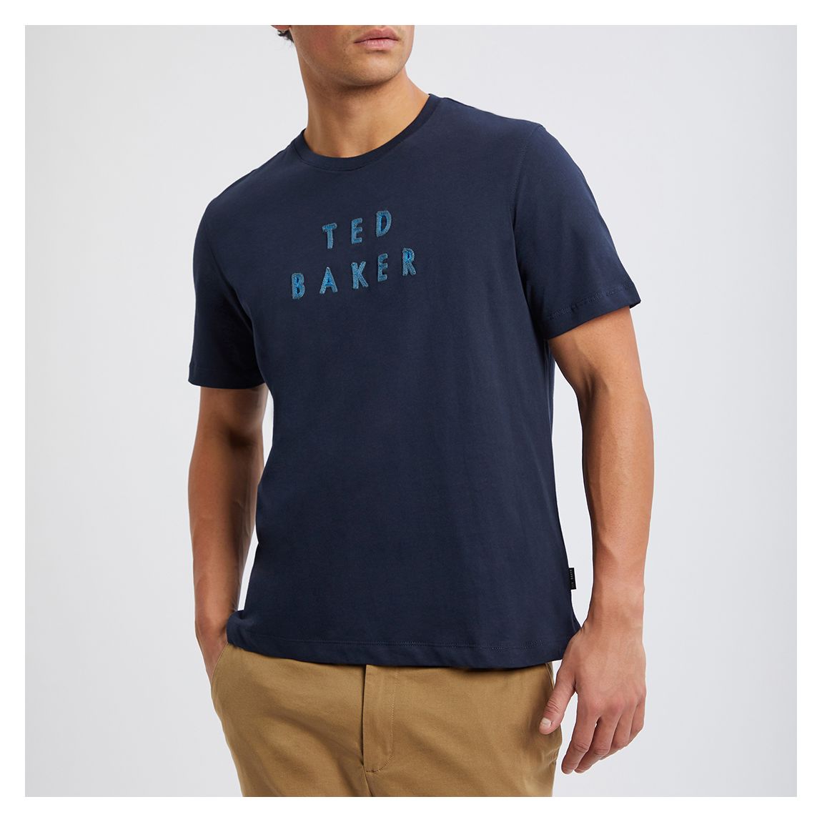 Navy Cotton Branded T-Shirt main product photo