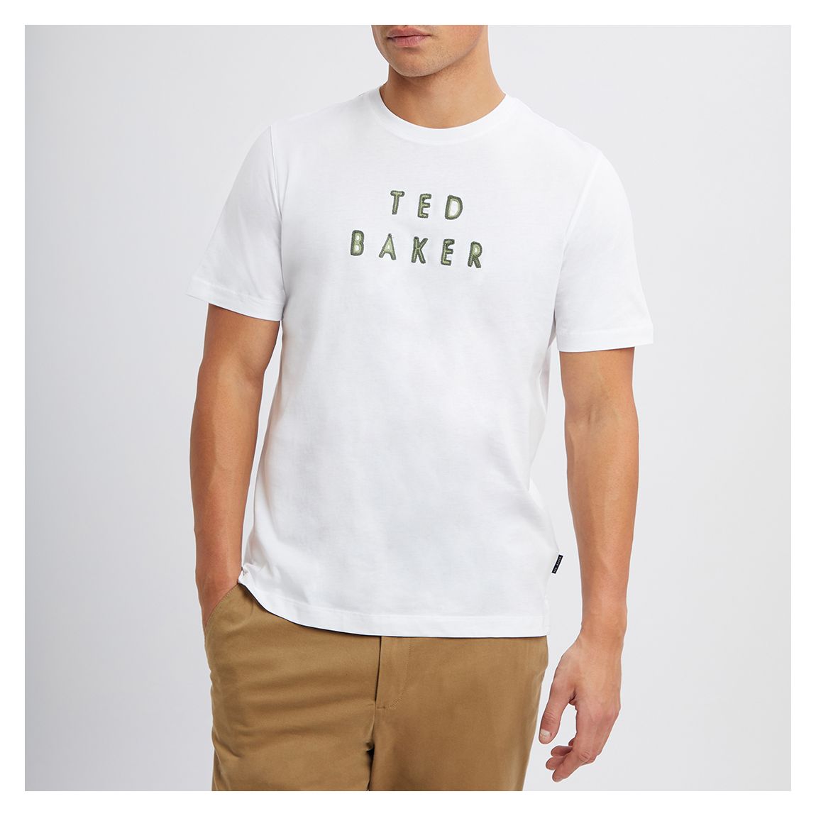 White Cotton Branded T-Shirt main product photo