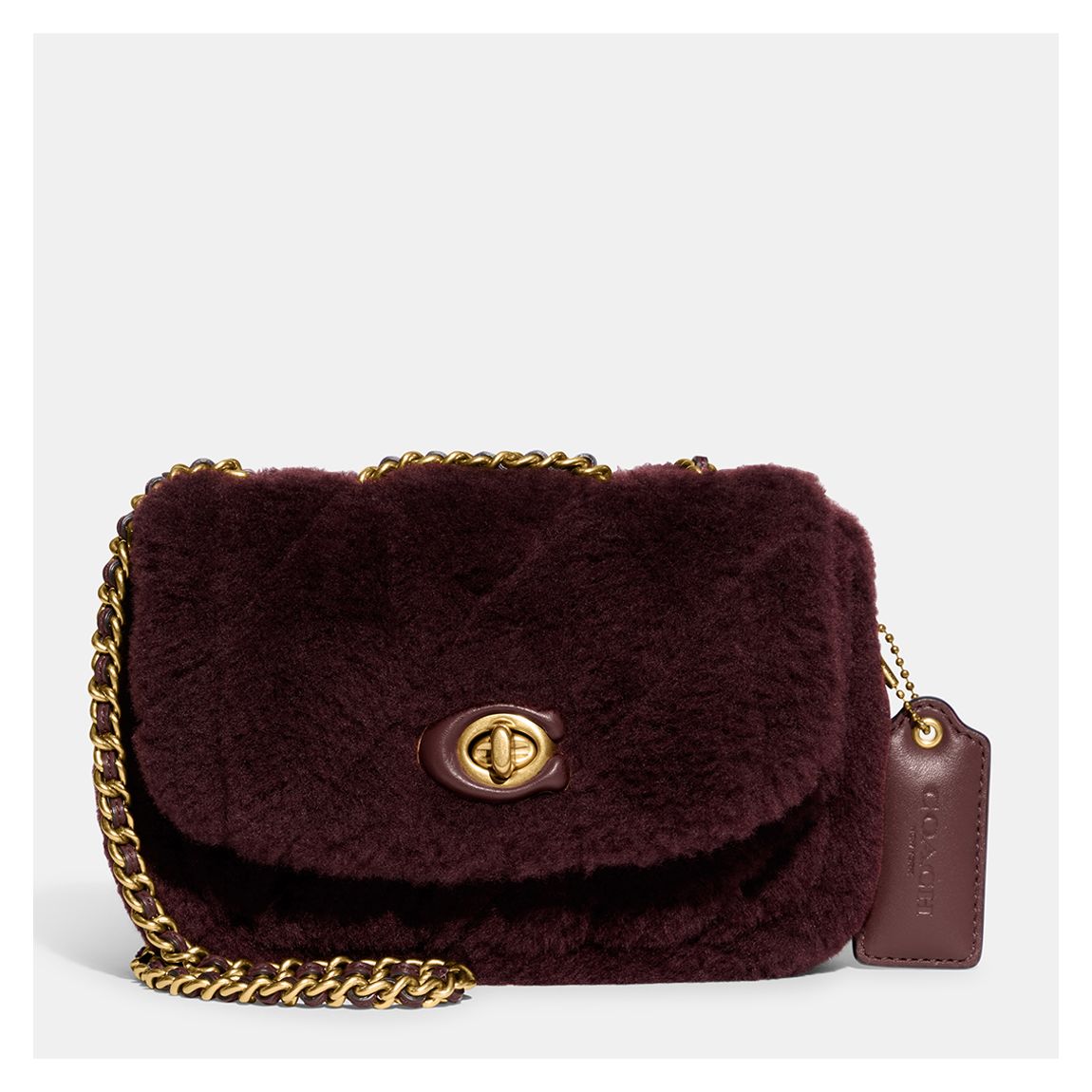 Berry Pillow Madison Shoulder Bag In Shearling With Quilting main product photo