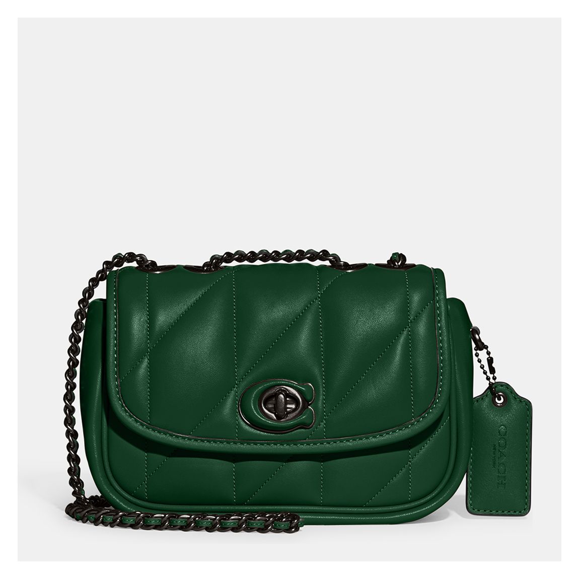 Dark Pine Quilted Pillow Madison Shoulder Bag 18 main product photo